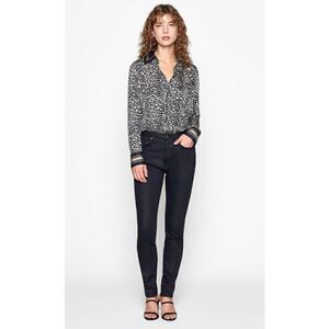 Equipment Women's Leopard Animal Print Bradner Shirt in Natural Multi Size - XS
